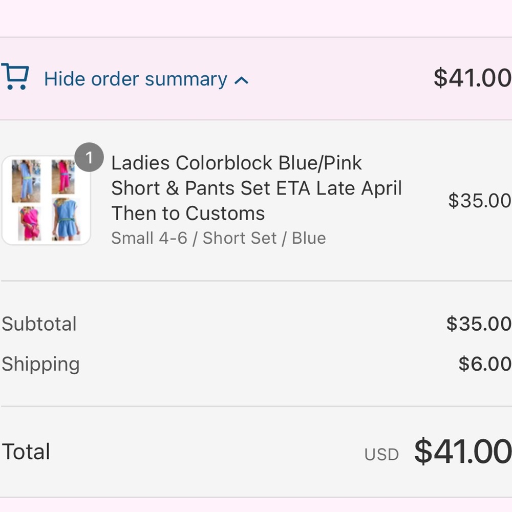 *NIB Blue Colorblock Lounge Set - Picture 2 of 5